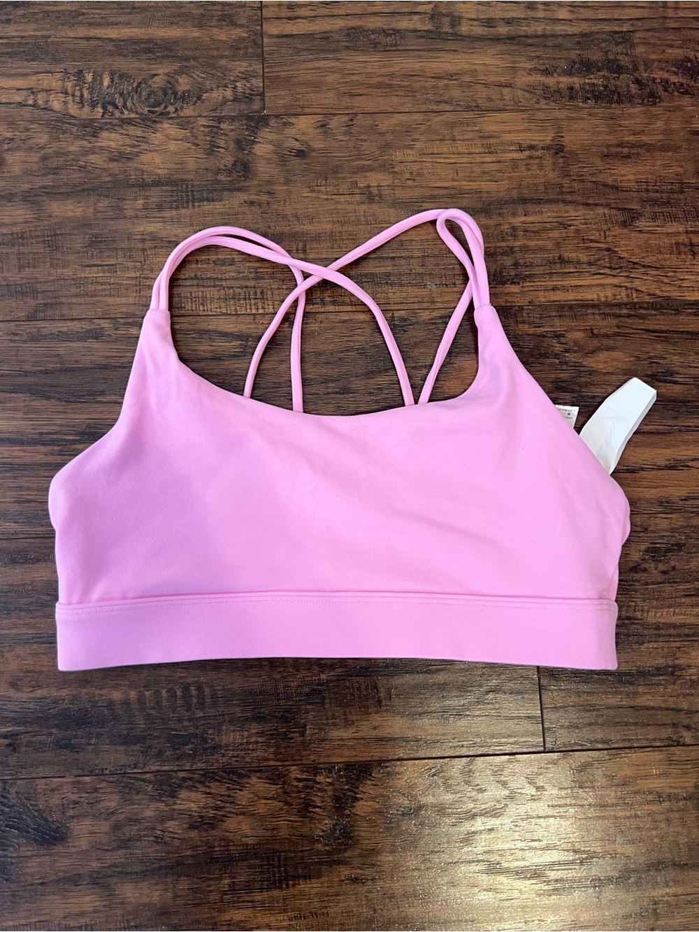 SHEIN Light Pink Strappy Cross-Back Sports Bra